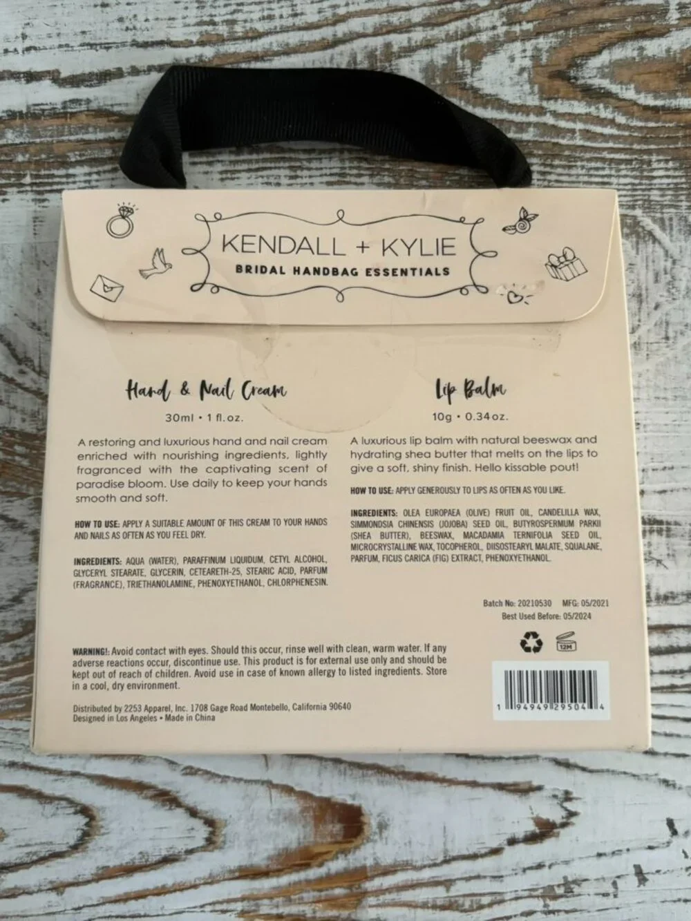 NWT Kendall & Kylie Miss to Mrs Bridal Handbag Essentials Lip Balm Hand Cream
